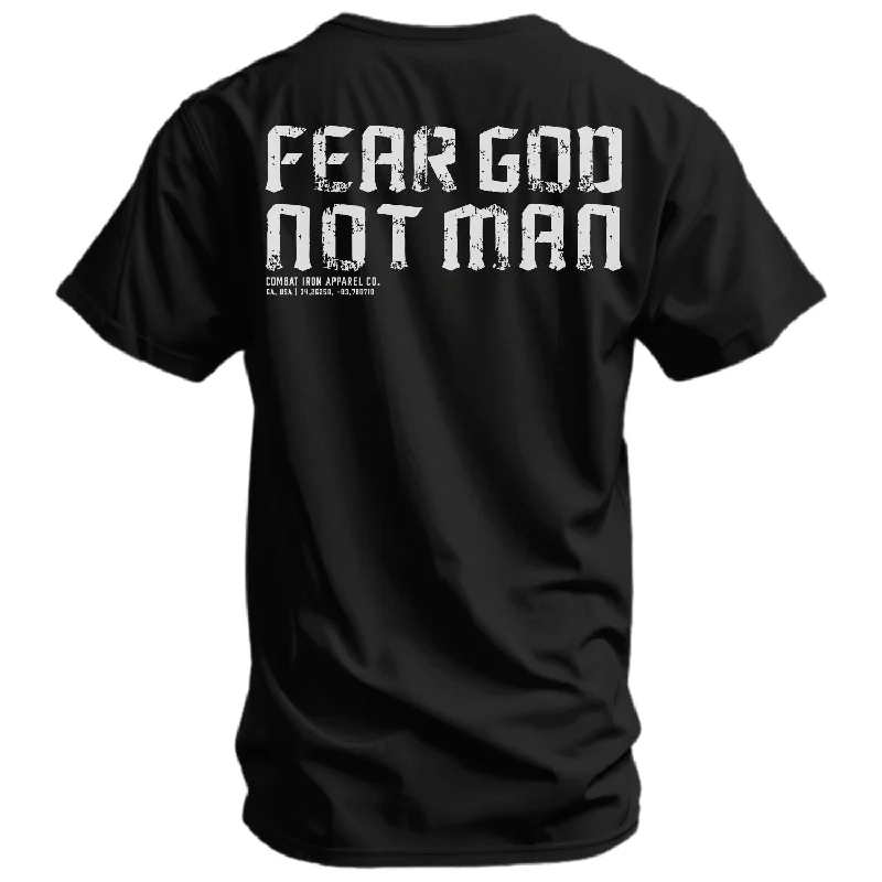 Men's short-sleeve casual bold-rich-sporty-subtle-drag-race tee-Fear God Not Man Men's T-Shirt