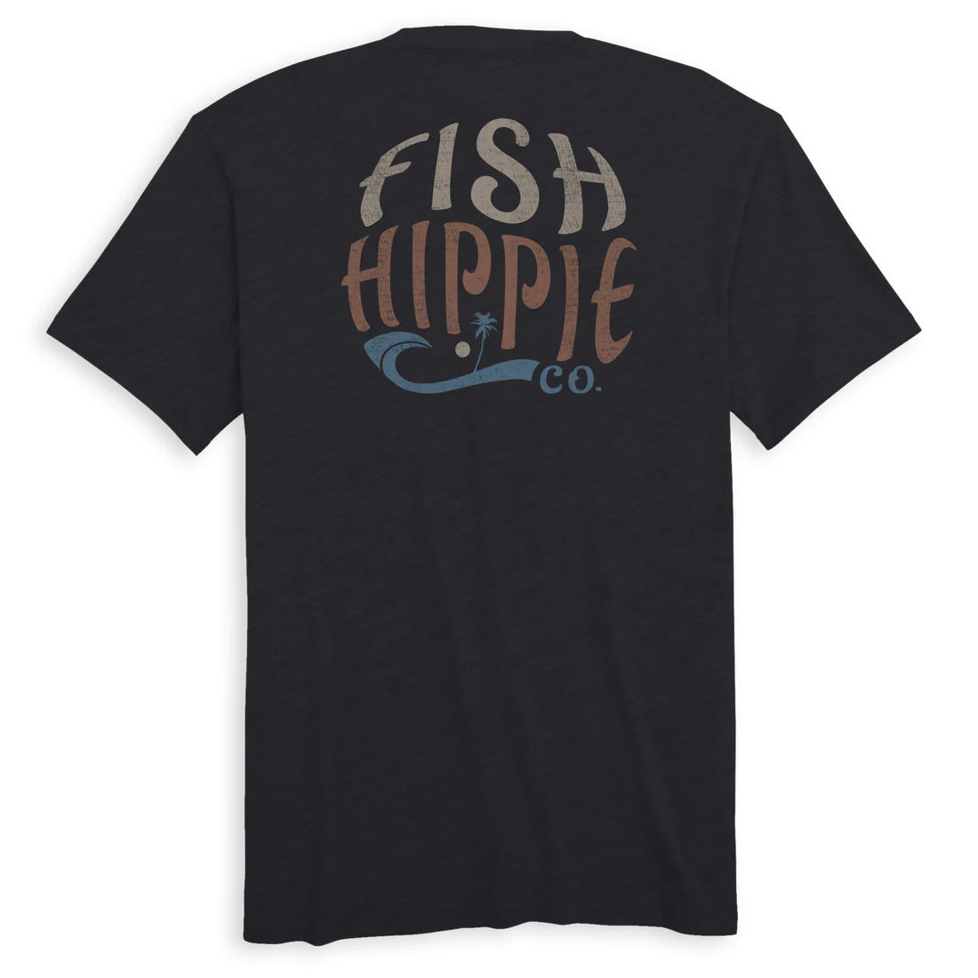 Men's short-sleeve rugged urban-yachting tee-Fish Hippie M SS Seagroove Tee BLACK HEATHER