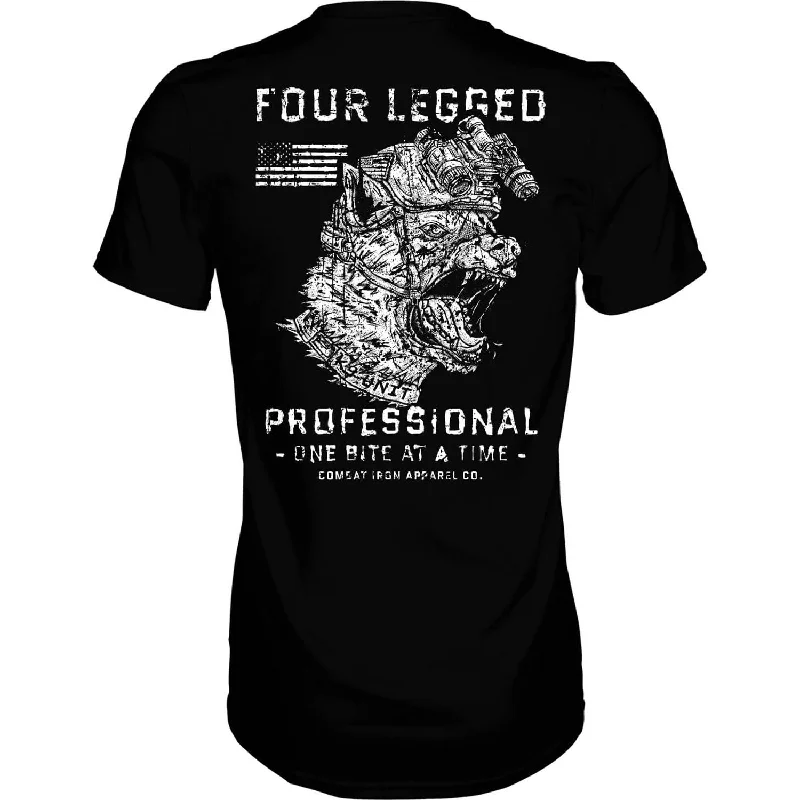 Men's short-sleeve tropical retro-cool-rugged-true-solar-guard shirt-Four Legged Professional K9 Dog Training Men's T-Shirt