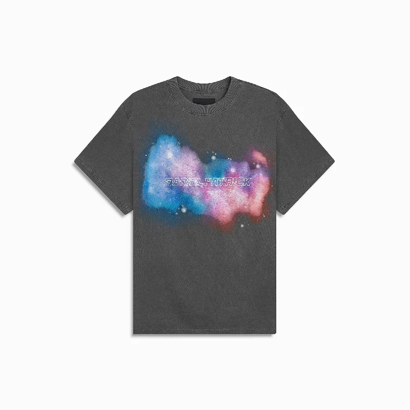 Men's short-sleeve deep classic-muted-fresh-modern-ridge shirt-galaxy rhinestone tee / vintage black