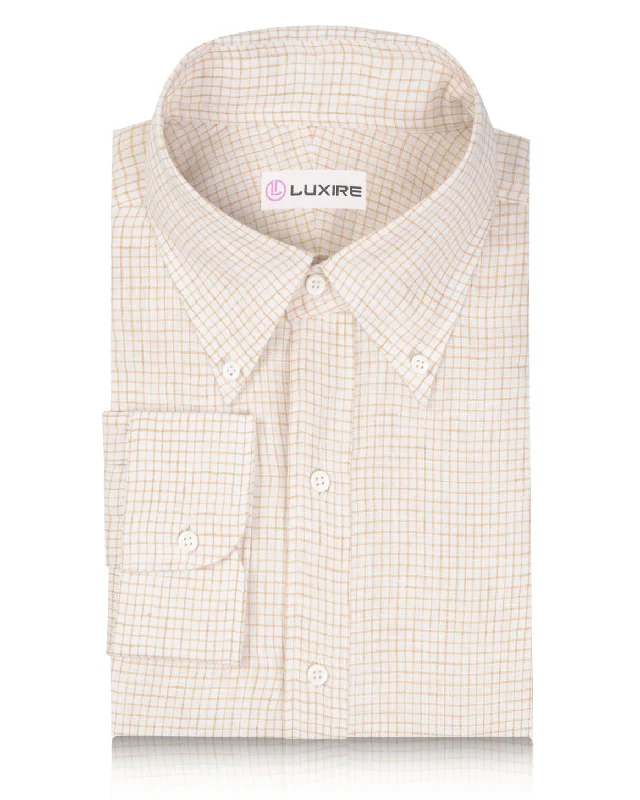 Linen:Tan Cream Rectangle Graph Checks