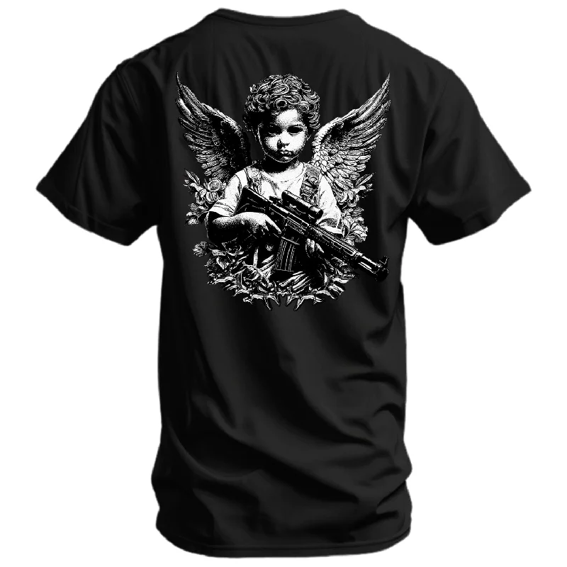 Men's short-sleeve urban warm-stylish-sleek-airy-feather-light shirt-The Armed Guardian Angel Men's T-Shirt