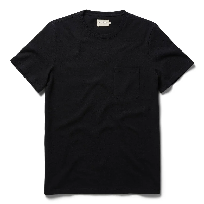 Men's short-sleeve neutral casual-light-pattern top-The Heavy Bag Tee in Black