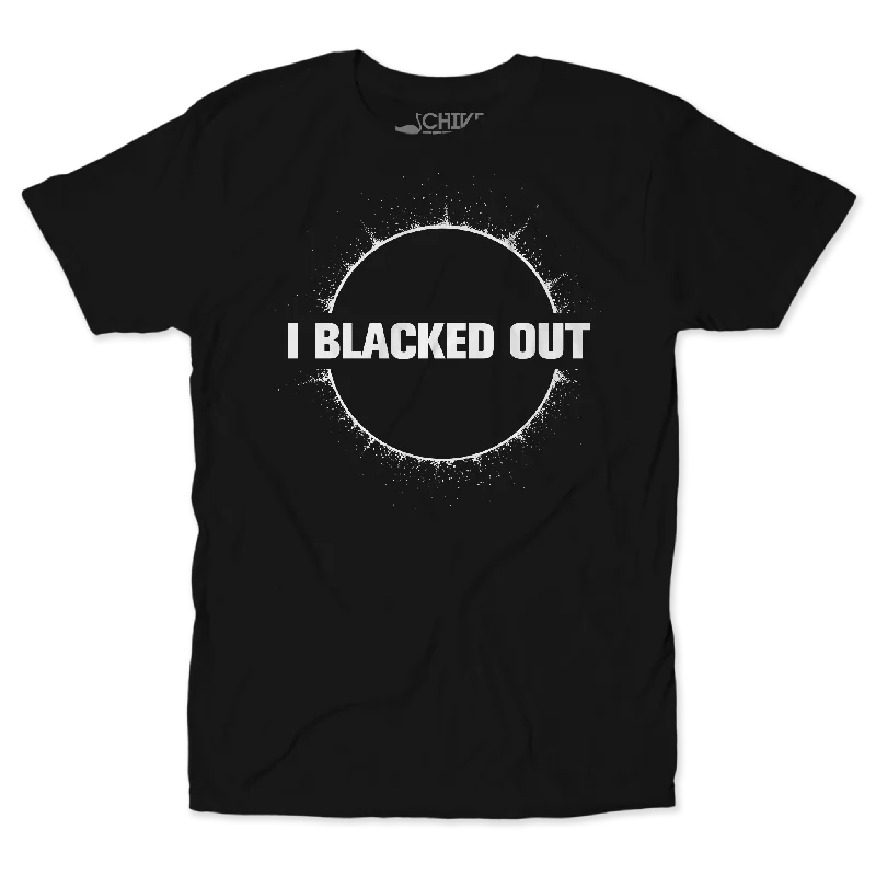 Men's short-sleeve stylish sleek-neutral-casual-acrylic shirt-I Blacked Out Unisex Tee