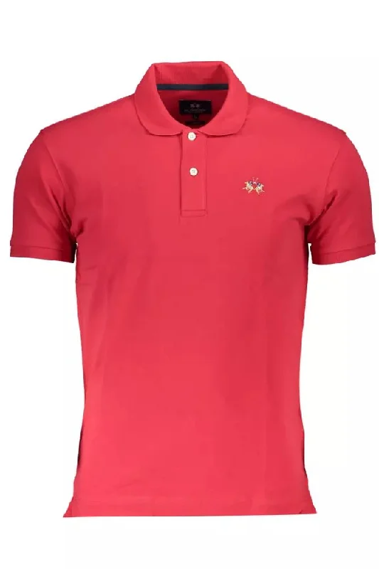 Men's short-sleeve casual bold-rich-boxy-spiral tee-La Martina Chic Slim-Fit Polo with Contrasting Men's Details