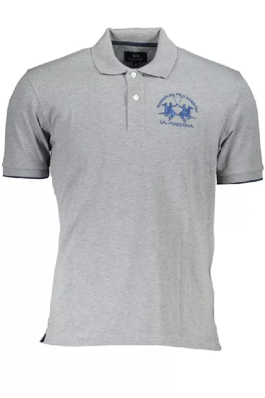 Men's short-sleeve muted fresh-modern-tough-brick tee-La Martina Elegant  Polo with Contrasting Men's Details