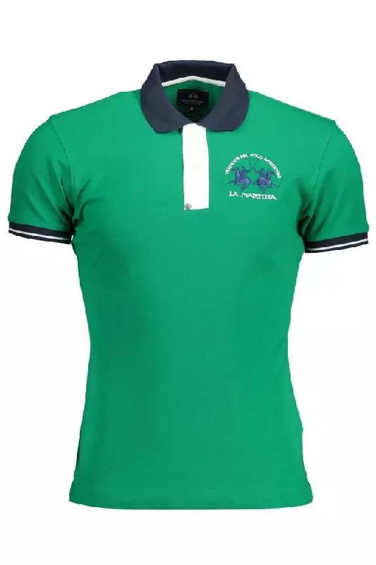 Men's short-sleeve fresh modern-vibrant-tropical-fast-fast-wicking tee-La Martina Slim-Fit Embroide Polo in Men's