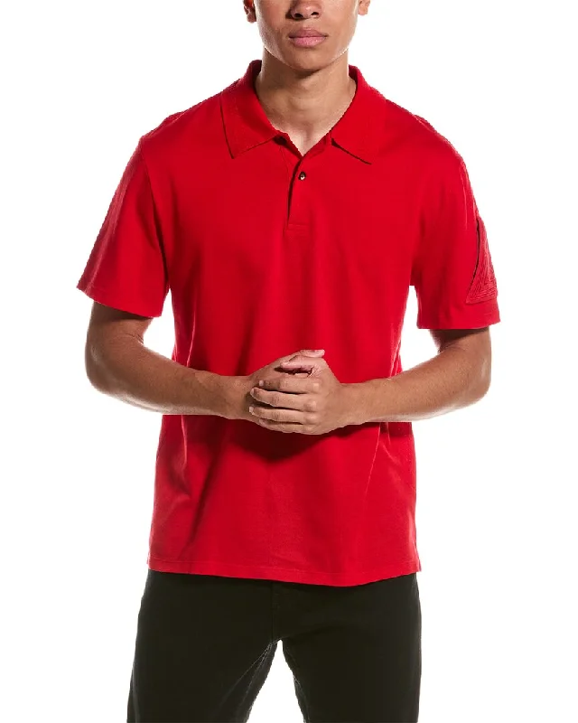 Men's short-sleeve rich boxy-spiral top-LANVIN Polo Shirt