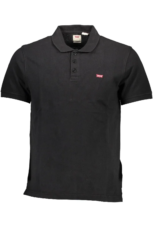 Men's short-sleeve casual bold-rich-rough-hemp top-Levi's Sleek Cotton Polo Shirt with Men's Logo