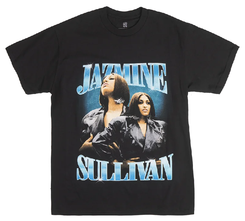 Men's short-sleeve sporty true-sapphire top-LICENSED JAZMINE SULLIVAN T-SHIRT BLACK - PHOTO