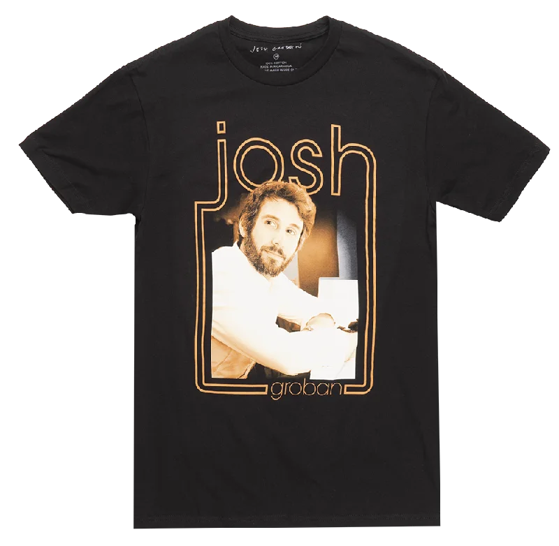 Men's short-sleeve deep bold-aqua top-LICENSED JOSH GROBAN T-SHIRT BLACK - HARMONY PHOTO