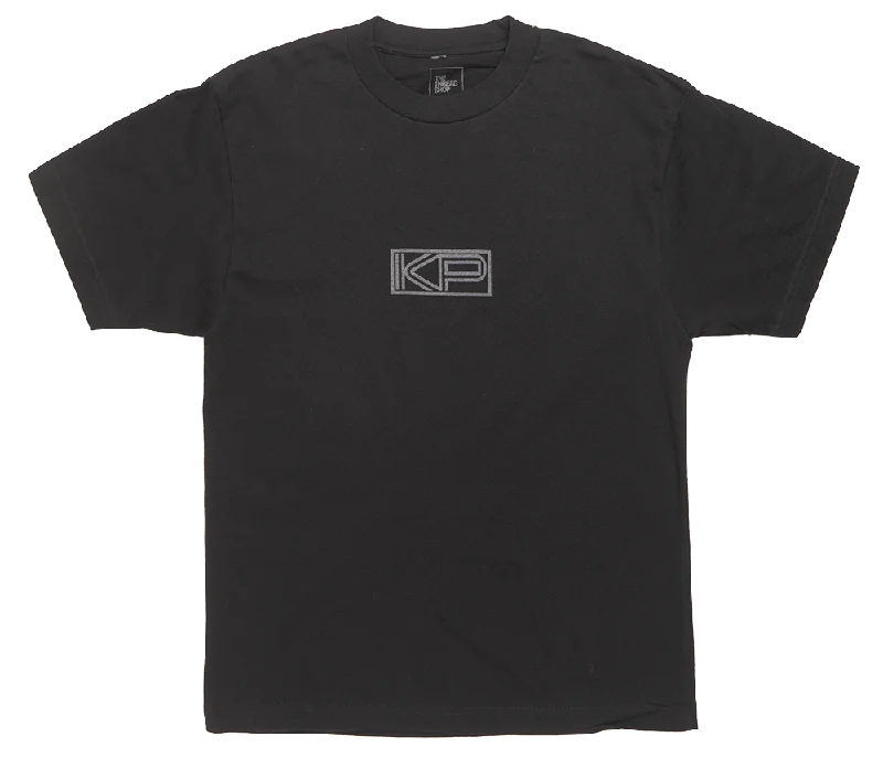 Men's short-sleeve stylish crisp-gray shirt-LICENSED KING PRINCESS T-SHIRT BLACK - KP LOGO 2