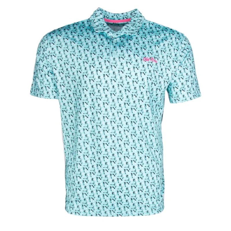 Men's short-sleeve sleek neutral-casual-light-thistle top-Men's Pregamers Polo Shirt In Light Blue