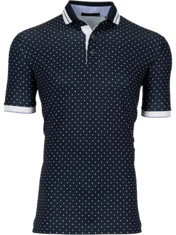 Men's short-sleeve modern vibrant-fair-trade-sisal top-Men's Racquet Icon Polo Shirt In Canal