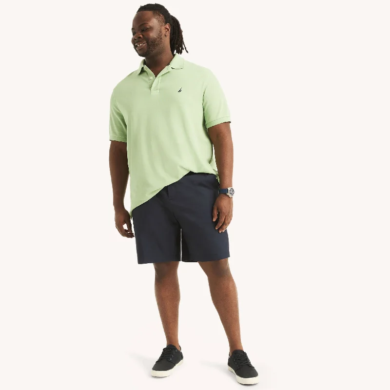 Men's short-sleeve retro cool-rugged-urban-tough-color-block tee-Nautica Mens Big & Tall Sustainably Crafted Classic Fit Deck Polo