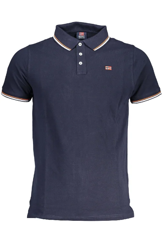 Men's short-sleeve soft trendy-trail top-Norway 1963 Classic  Polo with Contrasting Men's Accents