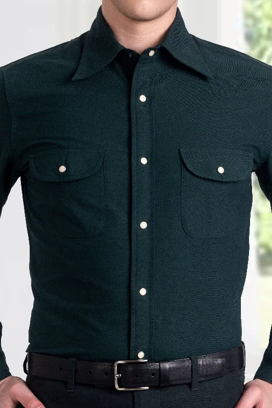 Green Oxford Western Shirt