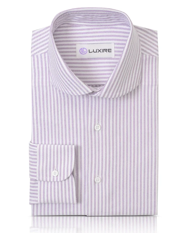 Pale Mauve Stripes Oxford