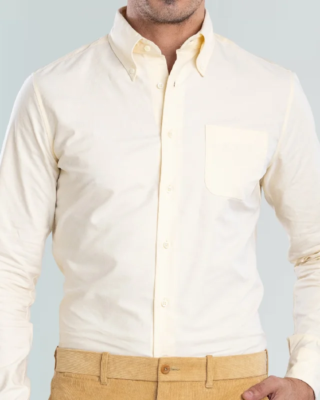 Pale Yellow Oxford Shirt