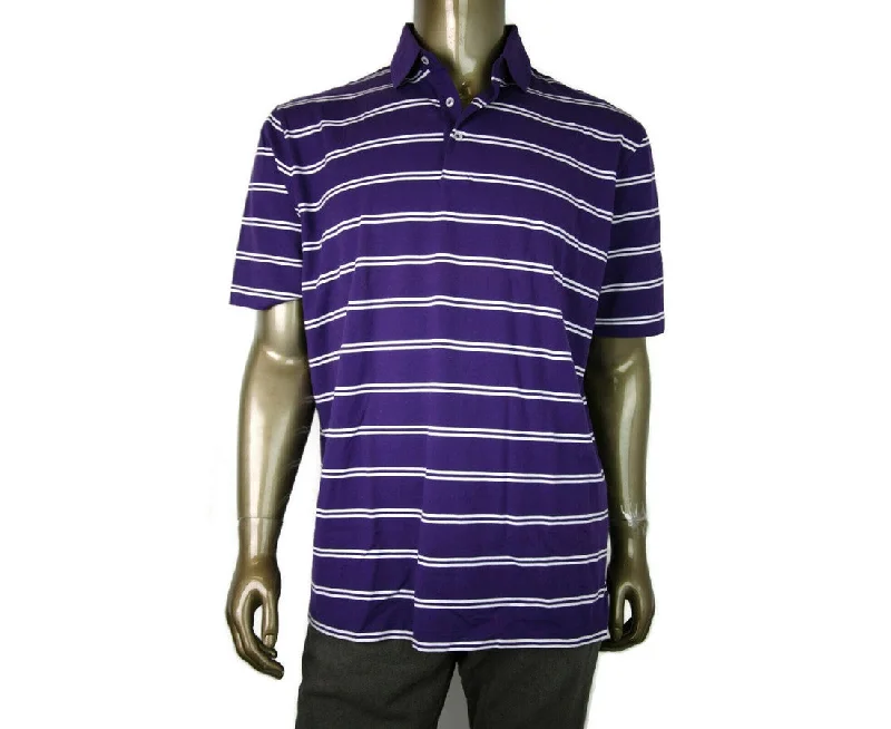 Men's short-sleeve classic muted-lacrosse top-Polo Ralph Lauren Men's  Striped Polo Shirt