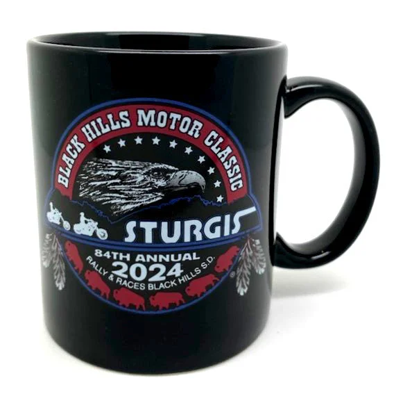 Men's short-sleeve rich sporty-subtle-loud-fuchsia top-Sturgis Heritage Black C Handle Mug  - 2024