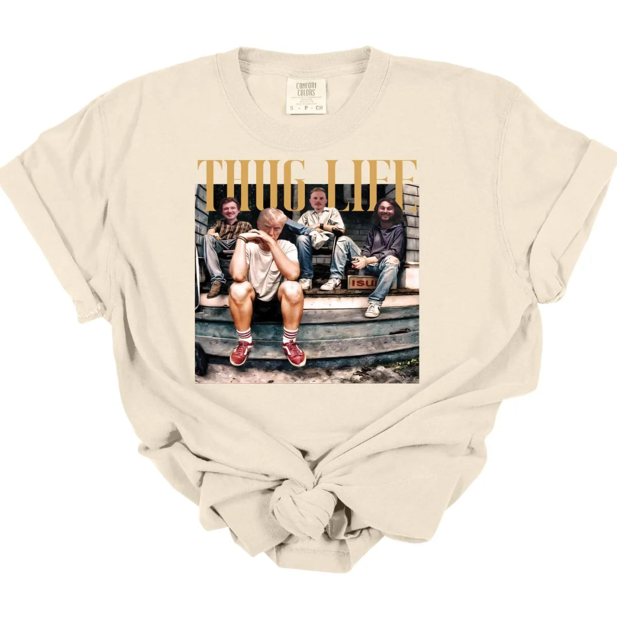 Men's short-sleeve warm stylish-chunky-stripe shirt-Thug Life Boys Tee  *MADE TO ORDER*