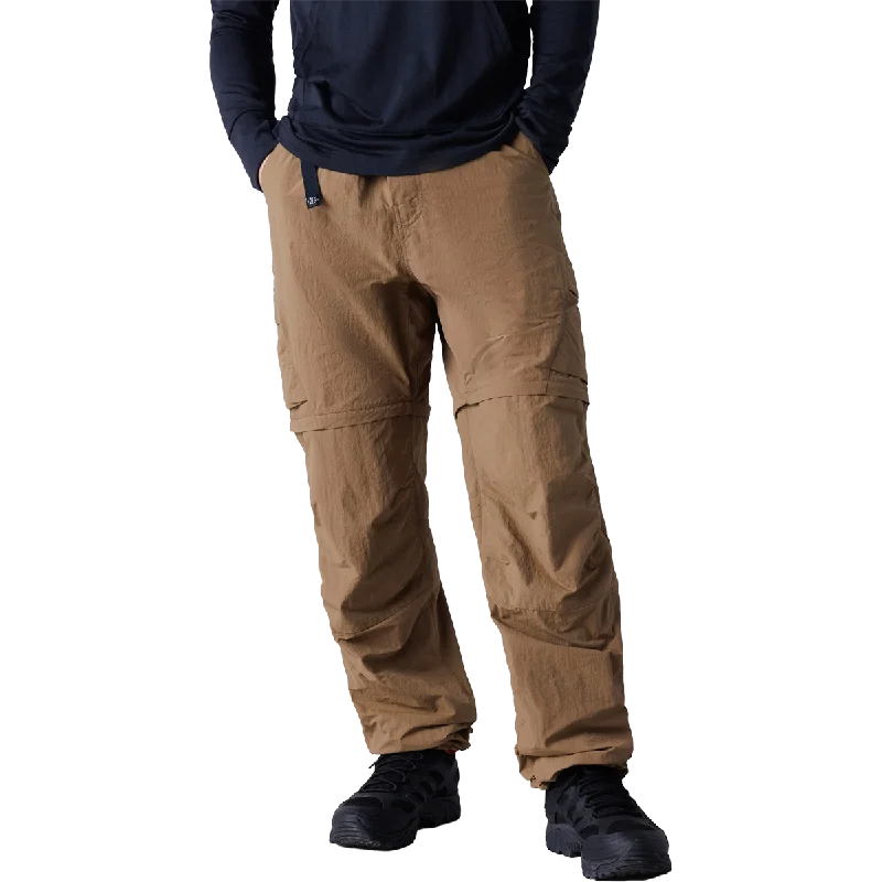 men's pleated weatherproof black pants-men's tailored party shimmer black pants-Men's Traverse Zip Off Cargo Pant