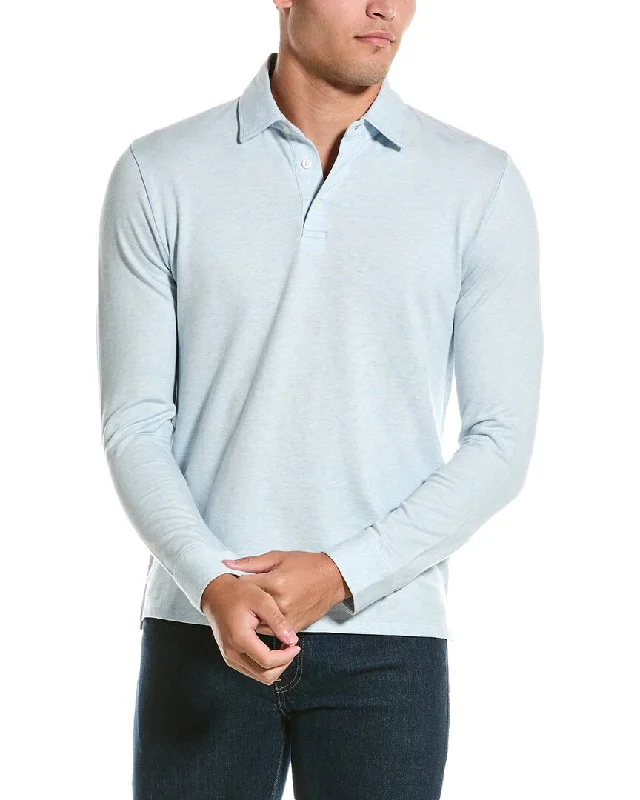 Men's short-sleeve urban warm-stylish-sleek-stunt top-Vince Twill Cashmere-Blend Polo Shirt