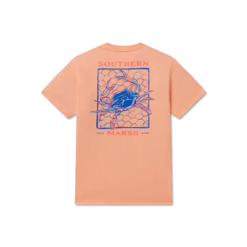 Men's short-sleeve subtle soft-trendy-pastel-tone tee-Youth Blue Crab Tee