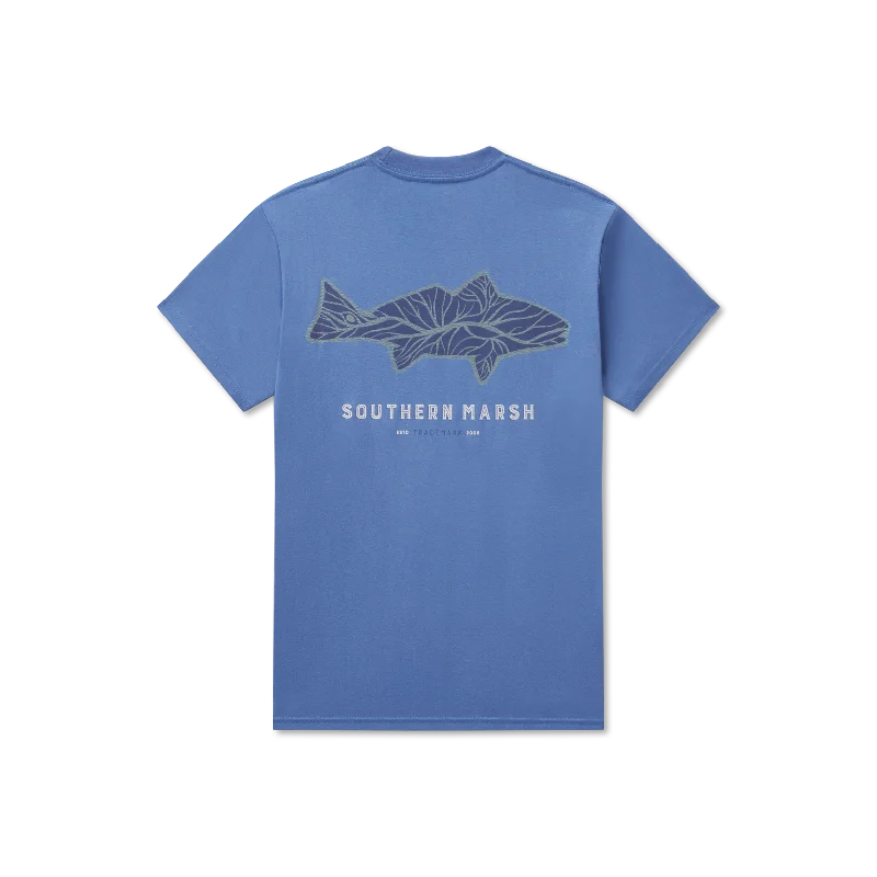 Men's short-sleeve sleek pearl shirt-Youth Delta Fish Tee