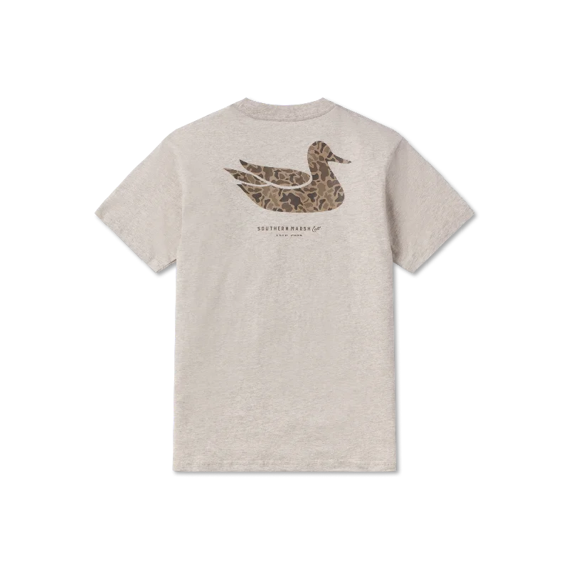 Men's short-sleeve modern vibrant-tropical-lean-green tee-Youth Duck Originals Tee - Camo