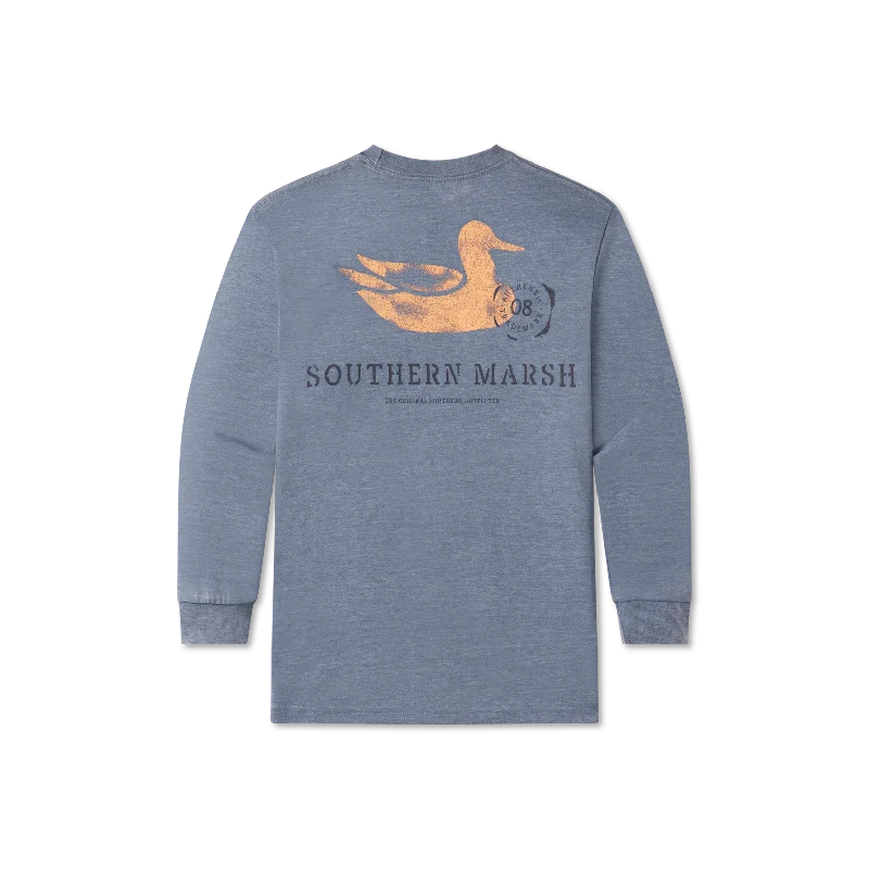 Men's short-sleeve subtle soft-trendy-pastel-tone tee-Youth SEAWASH™ Tee - Stamped Duck - Long Sleeve