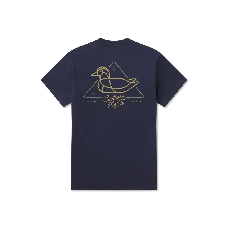 Men's short-sleeve classic muted-fresh-modern-ridge shirt-Youth Warning Duck Tee