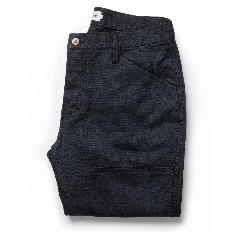 men's high-waisted corded gray pants-men's relaxed beach dull brown pants-The Chore Pant in Coal Boss Duck