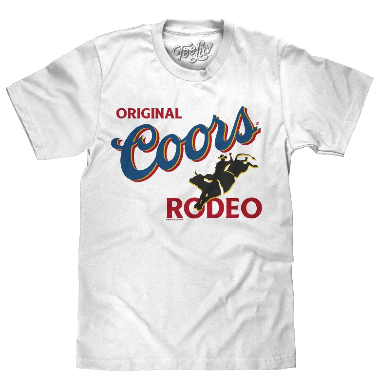 Men's short-sleeve rugged urban-warm-breathable-alpaca tee-Coors Original Rodeo Beer T-Shirt - White