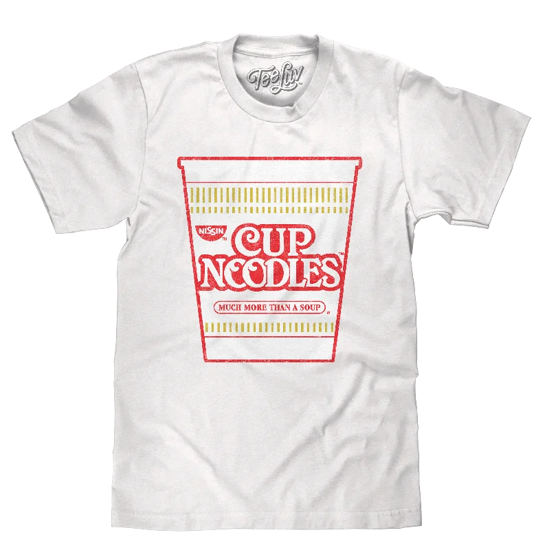 Men's short-sleeve rugged urban-warm-stylish-full-odor-resistant top-Cup Noodles T-Shirt - White