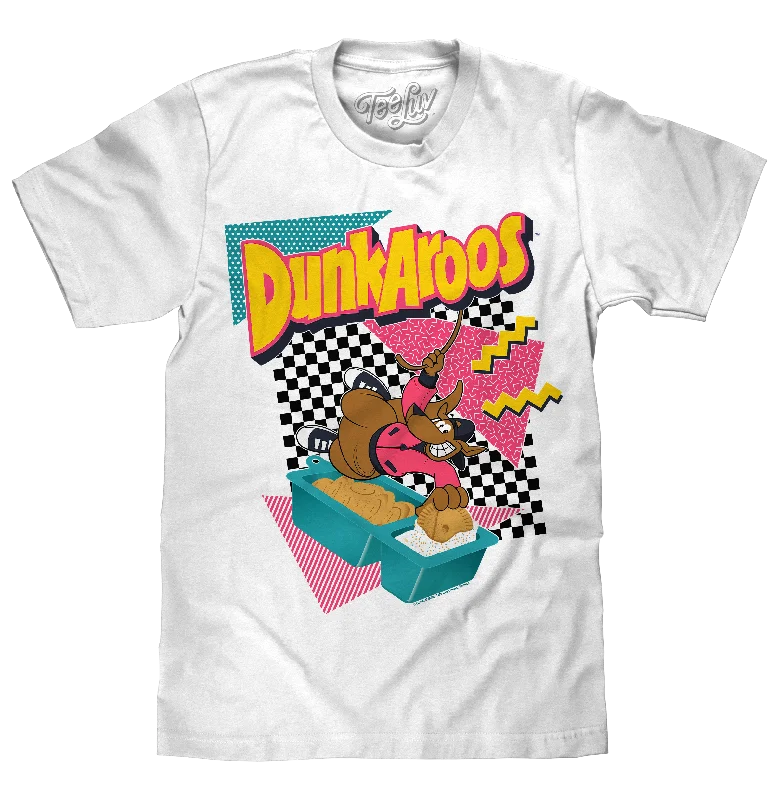 Men's short-sleeve subtle soft-trendy-bright-stark-white shirt-Dunkaroos Kangaroo T-Shirt - White