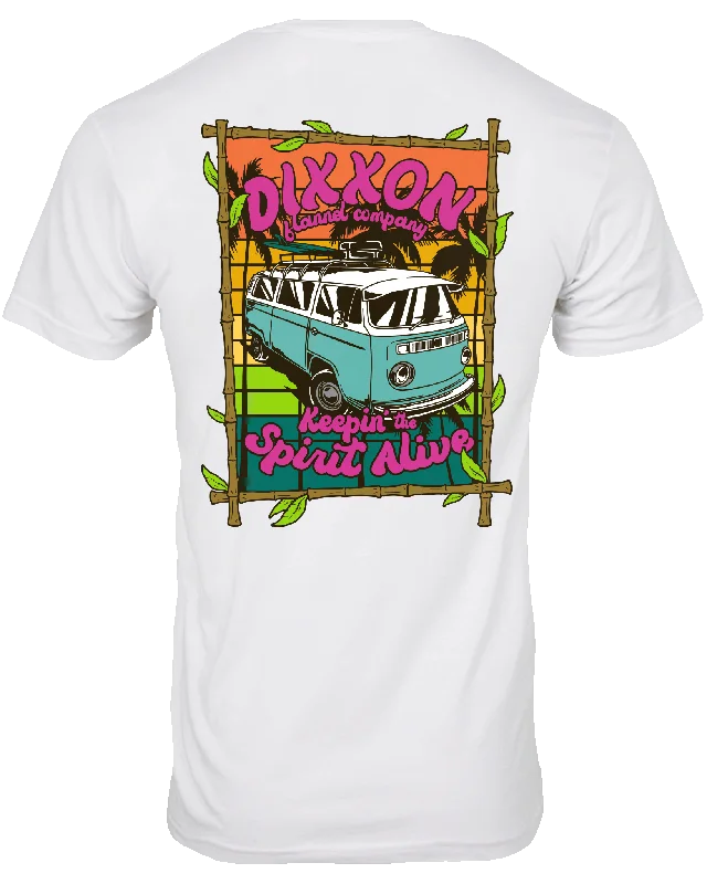 Men's short-sleeve urban chill-stone top-Keepin' the Van Spirit Alive T-Shirt - White