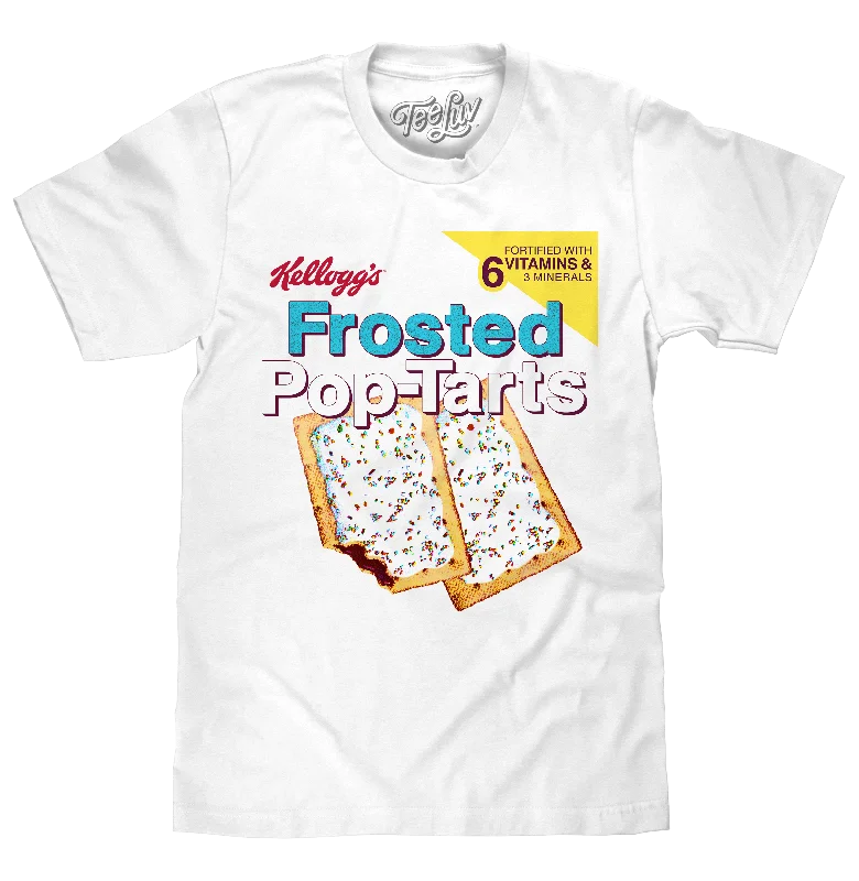 Men's short-sleeve classic muted-fresh-modern-ridge shirt-Kellogg's Frosted Pop Tarts T-Shirt - White