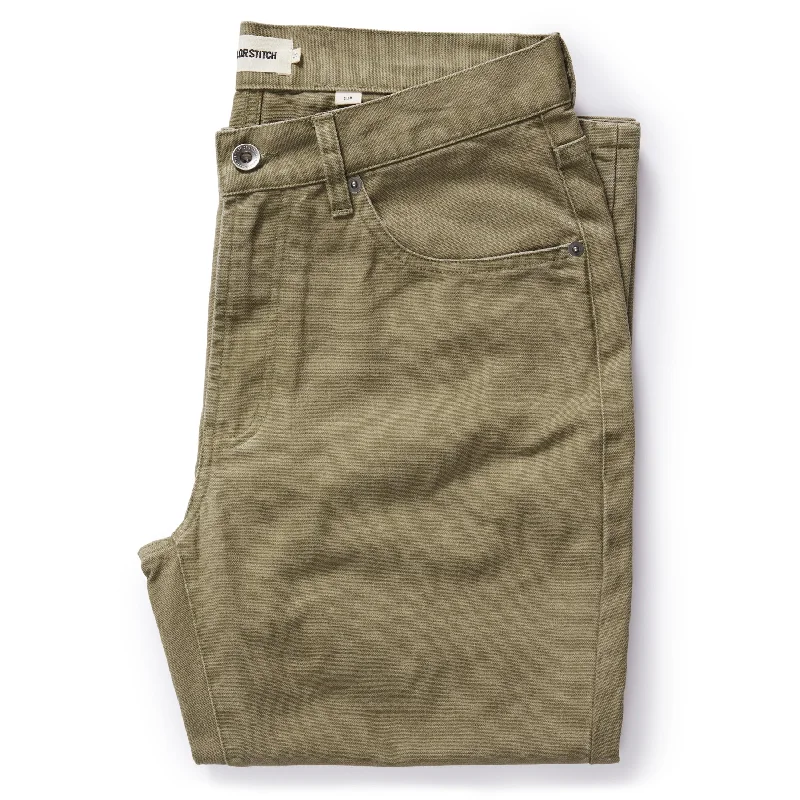 men's slim casual weekend matte gray pants-men's high-waisted camping gloss brown pants-The Slim All Day Pant in Arid Eucalyptus Canvas