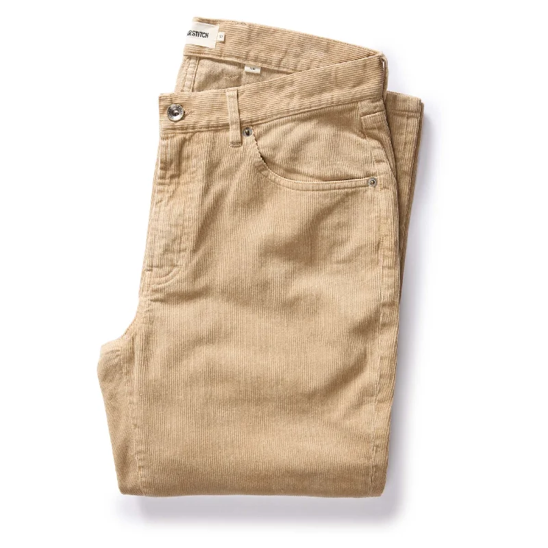 men's high-waisted camping gloss gray pants-men's athletic gym dull red pants-The Slim All Day Pant in Light Khaki Cord