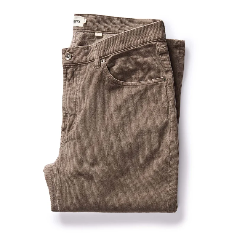 men's slim casual weekend gloss olive pants-men's tapered workday dull brown pants-The Slim All Day Pant in Morel Cord