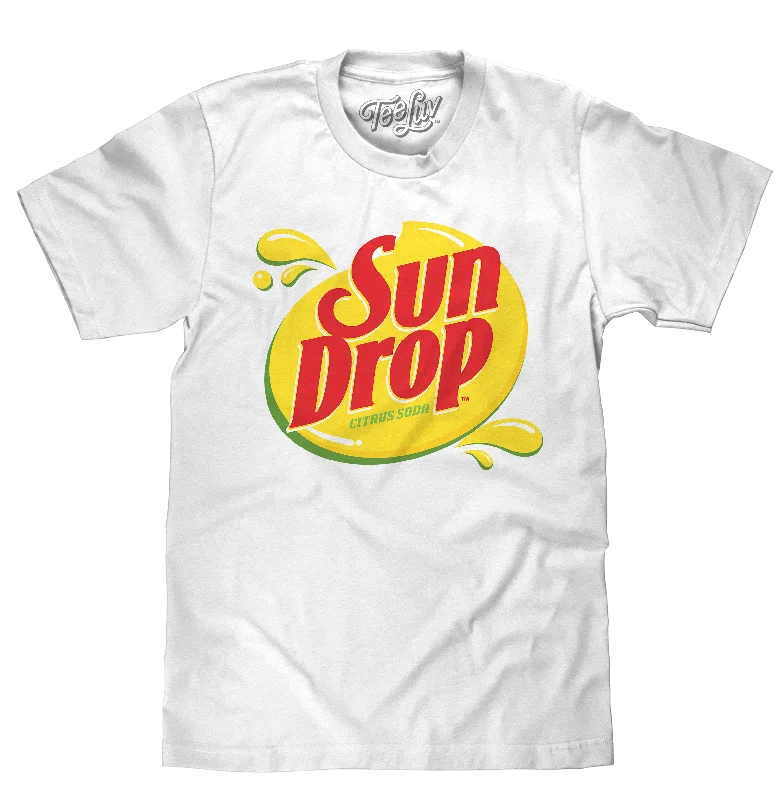 Men's short-sleeve sleek neutral-casual-light-pattern shirt-Sun Drop Citrus Soda T-Shirt - White