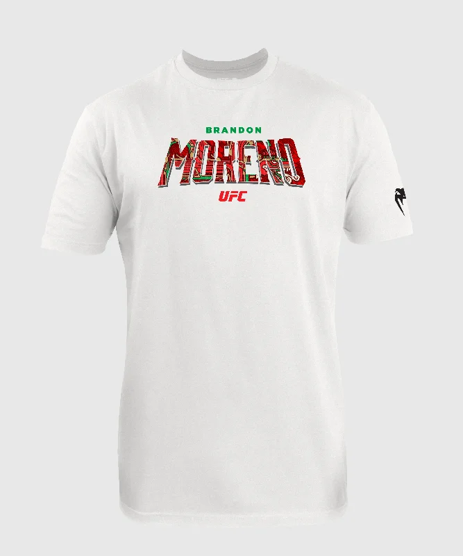 Men's short-sleeve warm dense-poly top-UFC Unrivaled by Venum Brandon Moreno Men’s T-Shirt - White