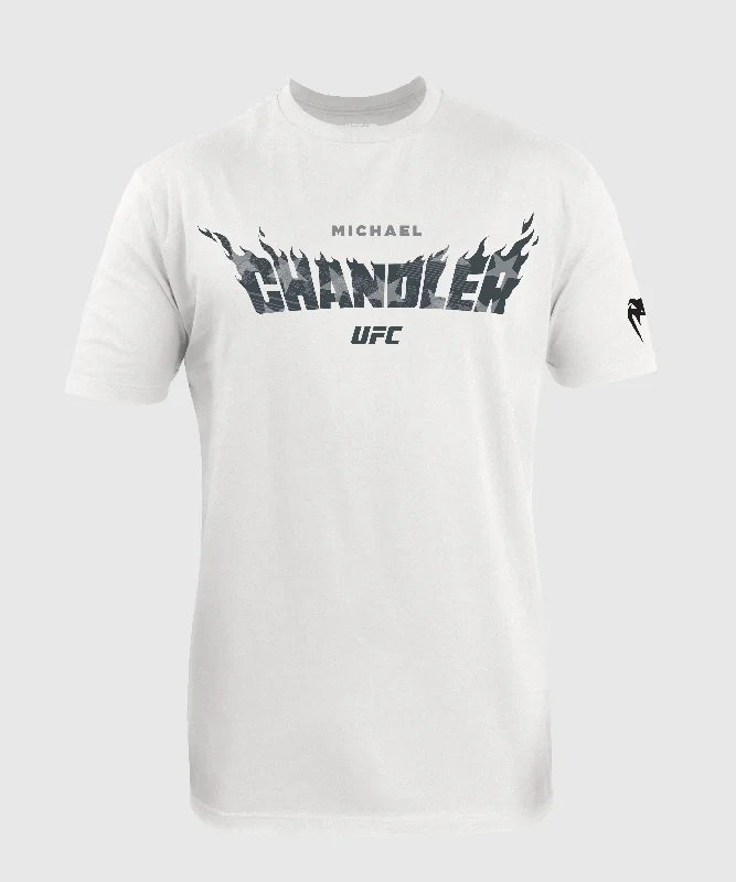 Men's short-sleeve bold neon-blue top-UFC Unrivaled by Venum Michael Chandler Men’s T-Shirt - White