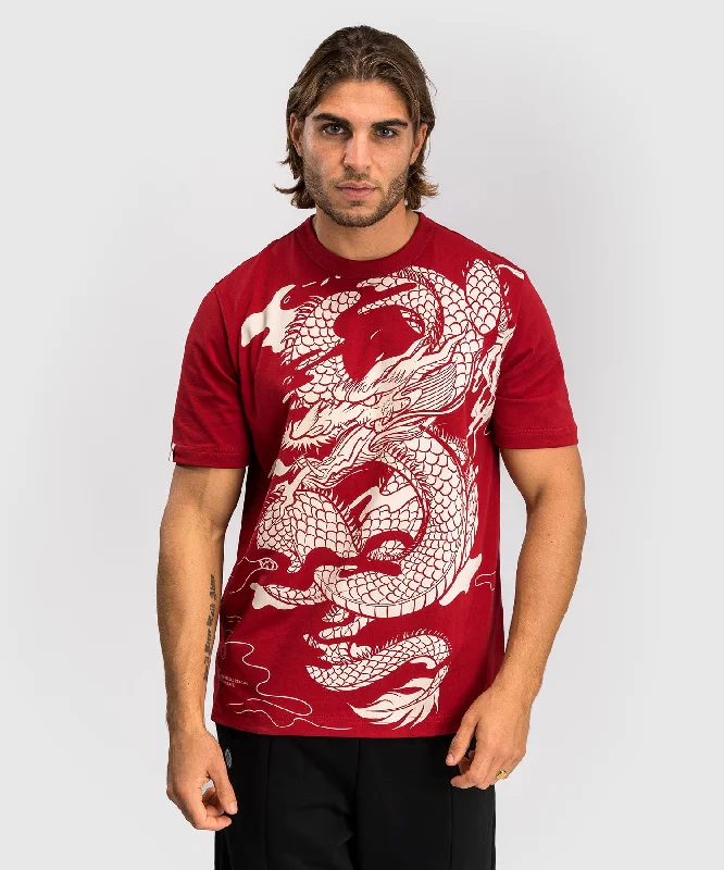 Men's short-sleeve fresh cool-stone tee-Venum Dragon’s Flight Men’s T-Shirt - Cherry Red/Cream White