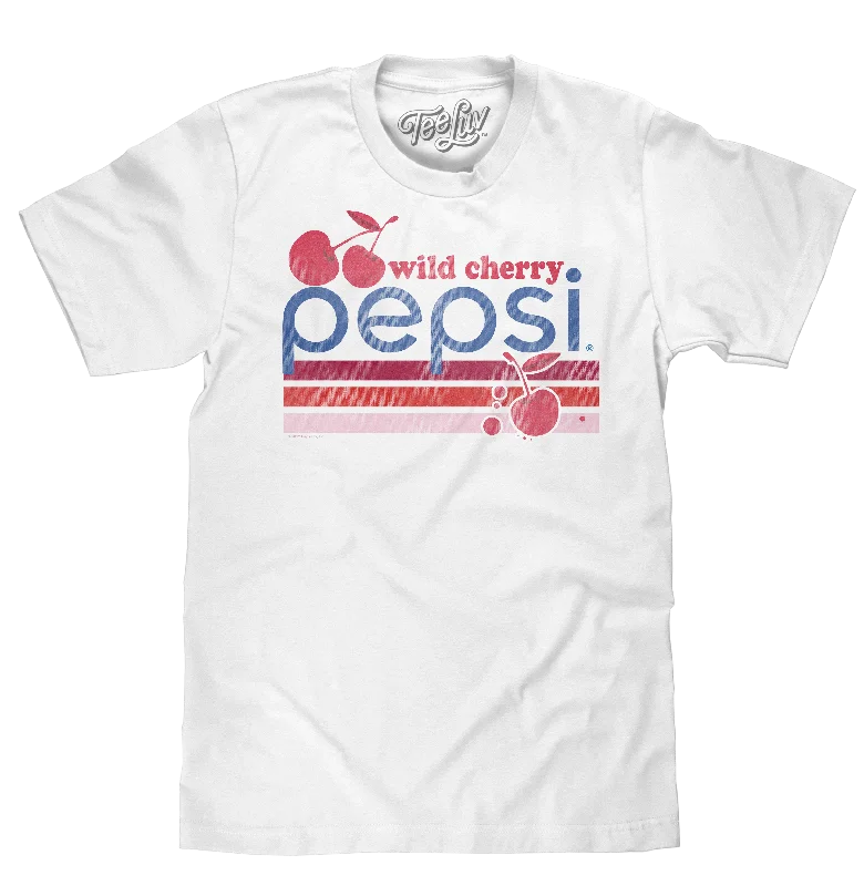 Men's short-sleeve sleek neutral-casual-open-white tee-Vintage Wild Cherry Pepsi Logo T-Shirt - White