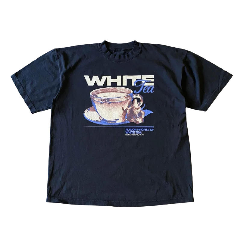 Men's short-sleeve deep classic-muted-fresh-cool-stone tee-White Tea Tee